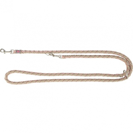 Lese pentru Caini - Lesa Cavo Coarda, Reglabila, S-M: 2.00 m/12 mm, Roz Pal/Nisipiu, 143535
