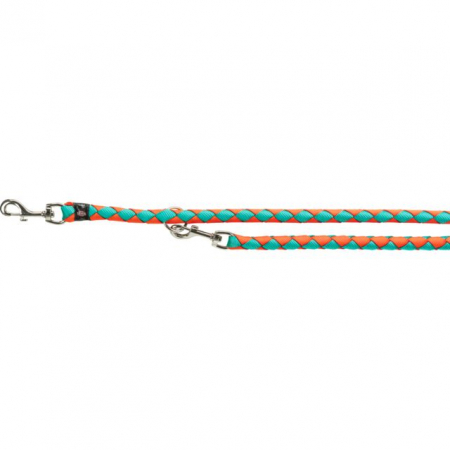 Lese pentru Caini - Lesa Cavo Coarda, Reglabila, L-XL: 2 m / 18 mm, Papaya/Ocean, 143618