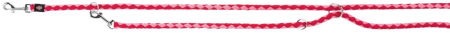 Produse pentru Caini - Lesa Cavo Coarda, Reglabila, S-M: 2 m/12 mm, Rosu/Roz, 143510