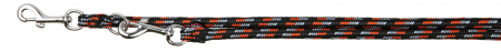Lese pentru Caini - Lesa Coarda Reglabila.2.00 m/13 mm Negru/Portocaliu 14475 (R)