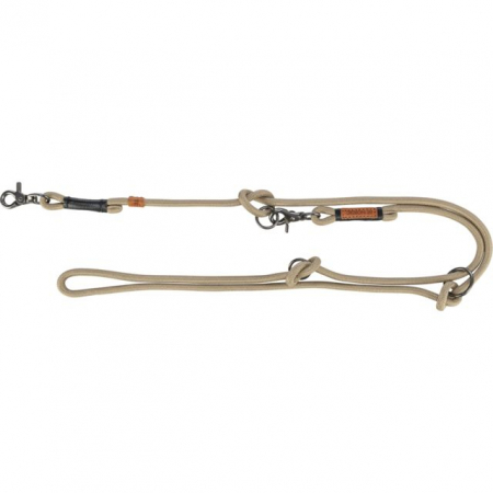 Produse pentru Caini - Lesa Coarda, Be Nordic, Ajustabila, S-M: 2.00 m/8 mm, Nisipiu/Negru, 17224