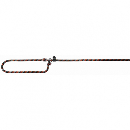 Lese pentru Caini - Lesa Coarda Strangulanta, Reglabila, L-XL: 1.7 m / 13 mm, Negru/Portocaliu, 14505