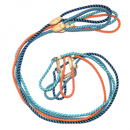 Zgarzi pentru Caini - Lesa cordelina cu zgarda reglabila 15 mm/1,45 m