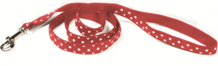 Lese pentru Caini - Lesa fancy & buline 10 mm/120 cm red