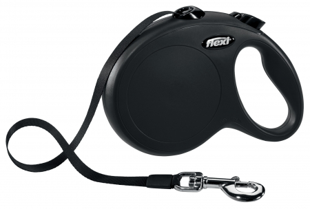 Lese pentru Caini - Lesa Flexi Classic, Banda, L: 5 m/50 kg, Negru, 11721