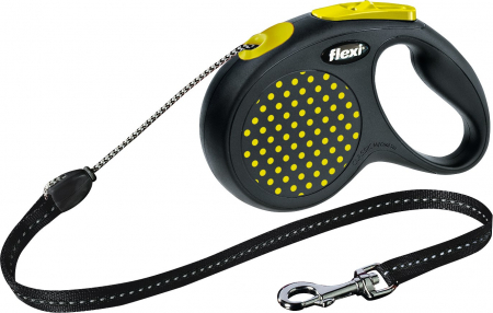 Produse pentru Caini - Lesa Flexi Design cu Snur M 5 m /20 kg Galben 12187