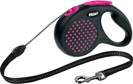 Produse pentru Caini - Lesa Flexi Design cu Snur M 5 m /20 kg Pink 12186