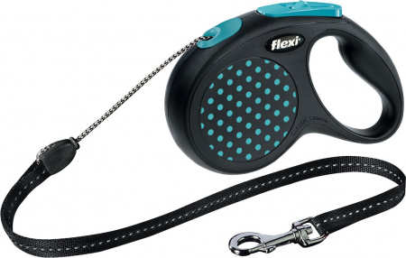 Produse pentru Caini - Lesa Flexi Design cu Snur S 5 m /12 kg Albastru 12172