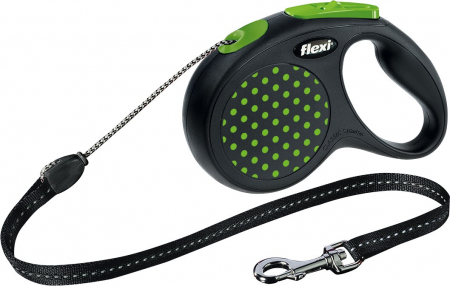 Produse pentru Caini - Lesa Flexi Design cu Snur S 5 m /12 kg Verde 12174