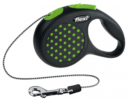 Produse pentru Caini - Lesa Flexi Design cu Snur XS 3 m /8 kg Verde 12164