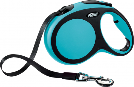 Lese pentru Caini - Lesa Flexi New Comfort cu Banda L 5 m 60 kg Albastru 21362