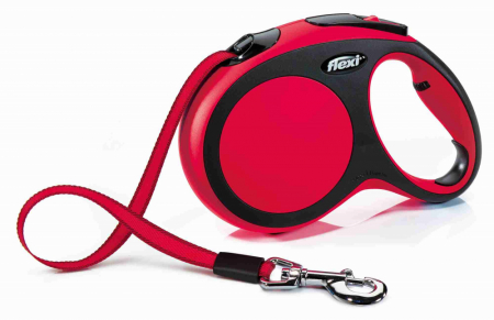 Lese pentru Caini - Lesa Flexi New Comfort cu Banda L 5 m 60 kg Rosu 21363