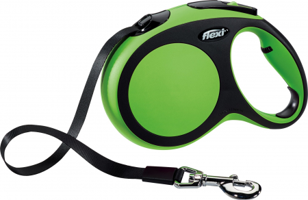 Lese pentru Caini - Lesa Flexi New Comfort cu Banda L 5 m 60 kg Verde 21364