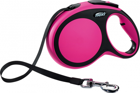 Lese pentru Caini - Lesa Flexi New Comfort cu Banda L 8 m 50 kg Pink 21376 (R)