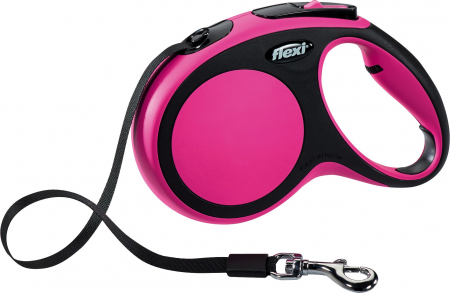 Produse pentru Caini - Lesa Flexi New Comfort cu Banda M 5 m 25 kg Pink 21356 (R)