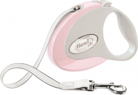 Lese pentru Caini - Lesa Flexi Style Banda, S: 3m/12kg, Roz, 12386