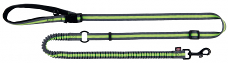 Lese pentru Caini - Lesa Jogging cu Amortizor 1.33-1.80 m/20 mm Gri/Portocaliu 12763