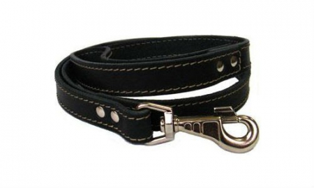 Lese pentru Caini - Lesa piele 25 mm/1,2 m nr 4 negru