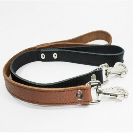 Lese pentru Caini - Lesa piele scurta 20 mm/50 cm negru