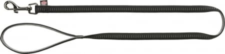 Produse pentru Caini - Lesa Softline Elegance, S: 1.00 m/15 mm, negru/gri, 115001