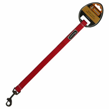 Lese pentru Caini - Lesa textila 15 mm/1,2 m rosu