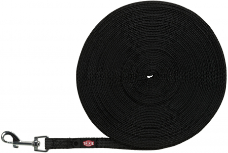 Dresaj & Sport - (-27%) Lesa Tracking, Cauciucata, S-M: 15 m/15 mm, Negru, 19788