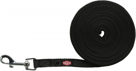 Dresaj & Sport - Lesa Tracking, Cauciucata, S-M: 5 m/15 mm, Negru, 19786