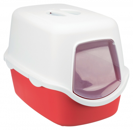 Igiena Pisici - Litiera cu Acoperis Vico 40x40x56 cm Bordo/Crem 40273
