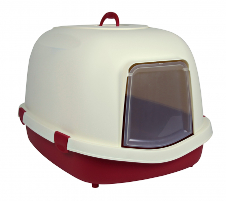 Litiere pentru Pisici - Litiera cu Acpoperis Primo XL 56x25x71 cm/Bordo Crem 40286