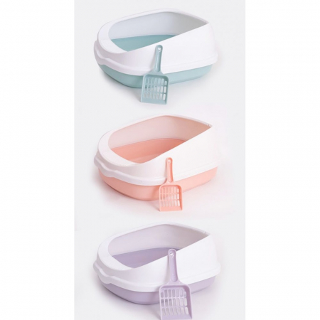 Litiere pentru Pisici - Litiera cu margine inalta si paleta 40 x 33 x 17 cm