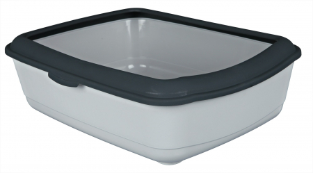 Igiena Pisici - Litiera cu Rama 37x15x47 cm Gri 40312