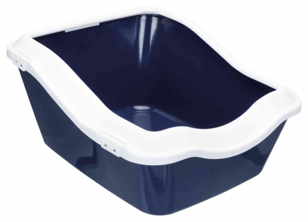 Igiena Pisici - Litiera cu Rama Albastra 45x21(29)x54 cm Metal 40373