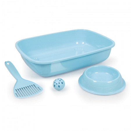 Litiere pentru Pisici - Litiera/paleta/jucarie/castron albastru