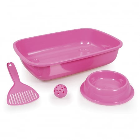 Litiere pentru Pisici - Litiera/paleta/jucarie/castron roz