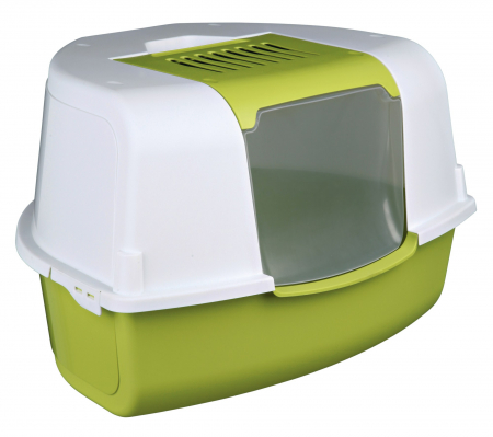 Litiere pentru Pisici - Litiera Tadeo cu Capac 58x38x50/50 cm Vernil/Alb 40358
