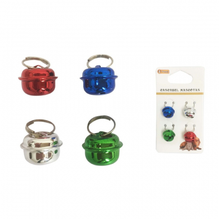 Zgarzi, Lese si Hamuri pentru Pisici - Medalion clopotel color 4 buc/set