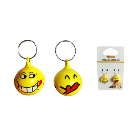 Zgarzi, Lese si Hamuri pentru Pisici - Medalion clopotel emoji 2 buc/set.