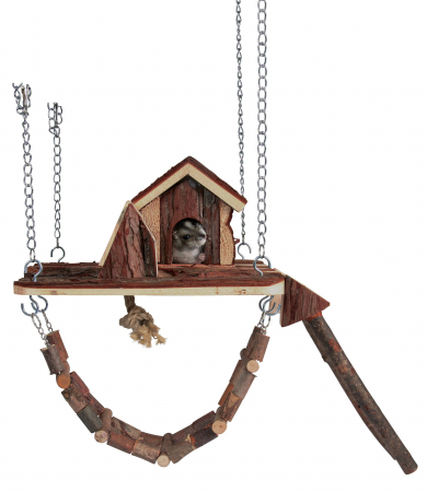 Custi si Accesorii - Loc De Joaca Pentru Rozatoare, Janne, Lemn, 26x22 cm, 6222