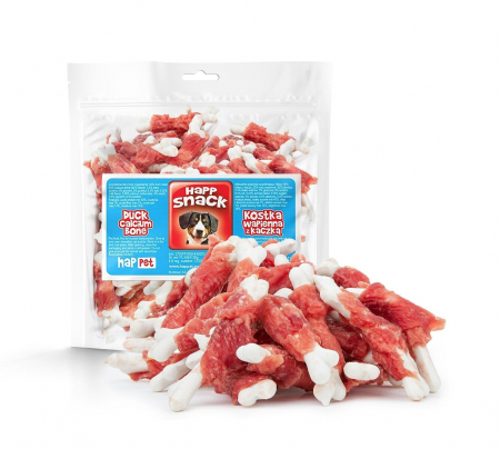 Recompense si Suplimente pentru Caini - Os calciu cu carnita rata 0,5 kg