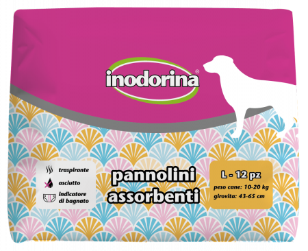 Produse pentru Caini - Pampers Inodorina 10/20 kg - 12 buc L
