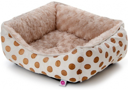 Produse pentru Caini - Patut blanita beige/buline 45/40/16 cm S