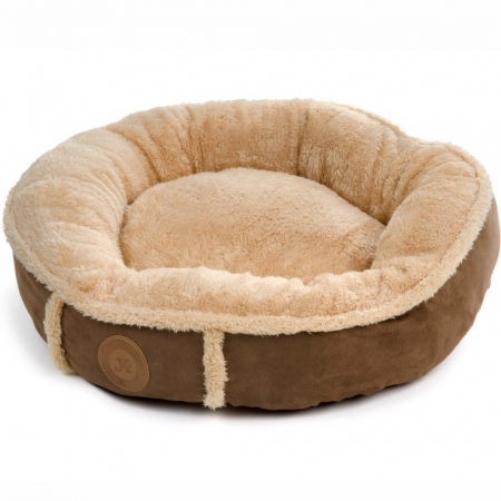 Patuturi si Cosuri pentru Caini - Patut rotund cu blanita maro 50/13 cm