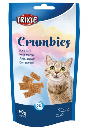 Recompense si Suplimente pentru Pisici - Pernite Crumbies Pisici cu Somon si Taurina 60 g, 42671