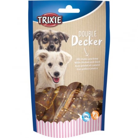 Recompense si Suplimente pentru Caini - Recompense Pentru Caini, Double Ducker Cu Pui Si Rata, 100 g, 31657