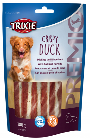 Recompense si Suplimente pentru Caini - Recompense Pentru Caini, Premio, Fasii Carne Rata Crispy, 100 g, 31705
