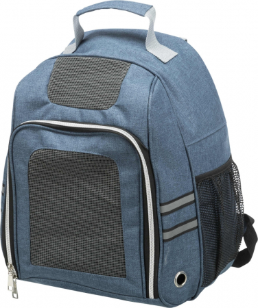 Custi si Genti Transport pentru Caini - Rucsac De Transport, Dan, 34x44x26 cm, Pana la 6 kg, Albastru, 28859