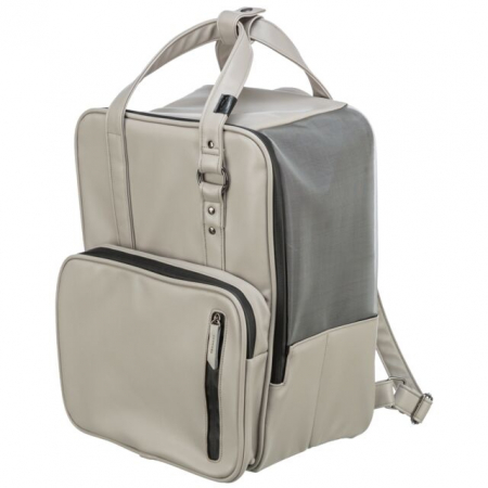 Custi si Genti Transport pentru Caini - (-20%) Rucsac Pentru Caini, CityStyle, 30x20x40 cm, Pana la 8 kg, Gri Deschis, 28832