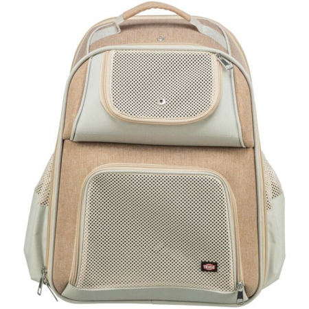 Custi si Genti Transport pentru Caini - (-28%) Rucsac Pentru Caini, Willow, 38x25x45 cm, Pana la 7 kg, Bej/Maro, 28831