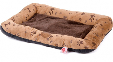 Patuturi si Cosuri pentru Caini - Saltea culcus Velvet maro 85/55 cm