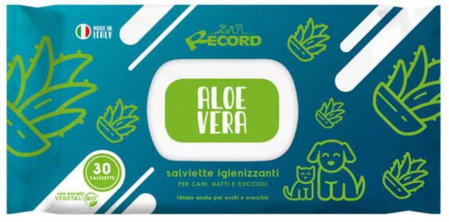 Ingrijirea Blanii pentru Caini Sampoane - Servetele umede & extract Bio Aloe Vera 30 buc
